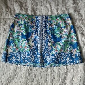 Lilly Pulitzer Tate Skirt Coasting Blue Bay sz8